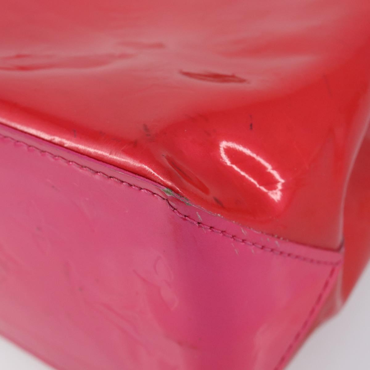 LOUIS VUITTON Monogram Vernis Reade PM Hand Bag Fuchsia Pink M91221 Auth hk4181