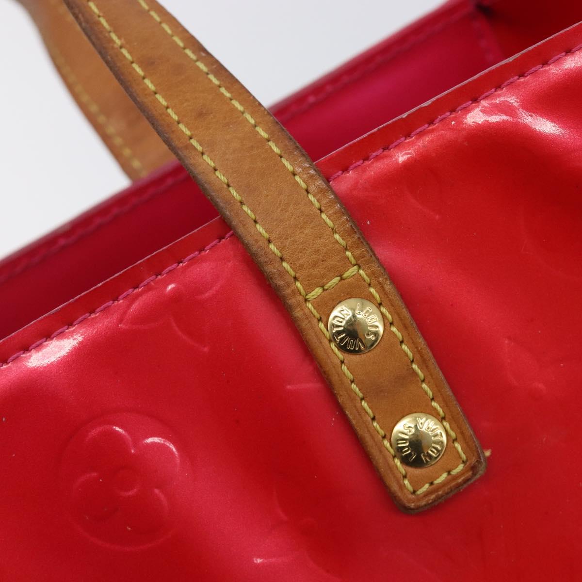 LOUIS VUITTON Monogram Vernis Reade PM Hand Bag Fuchsia Pink M91221 Auth hk4181