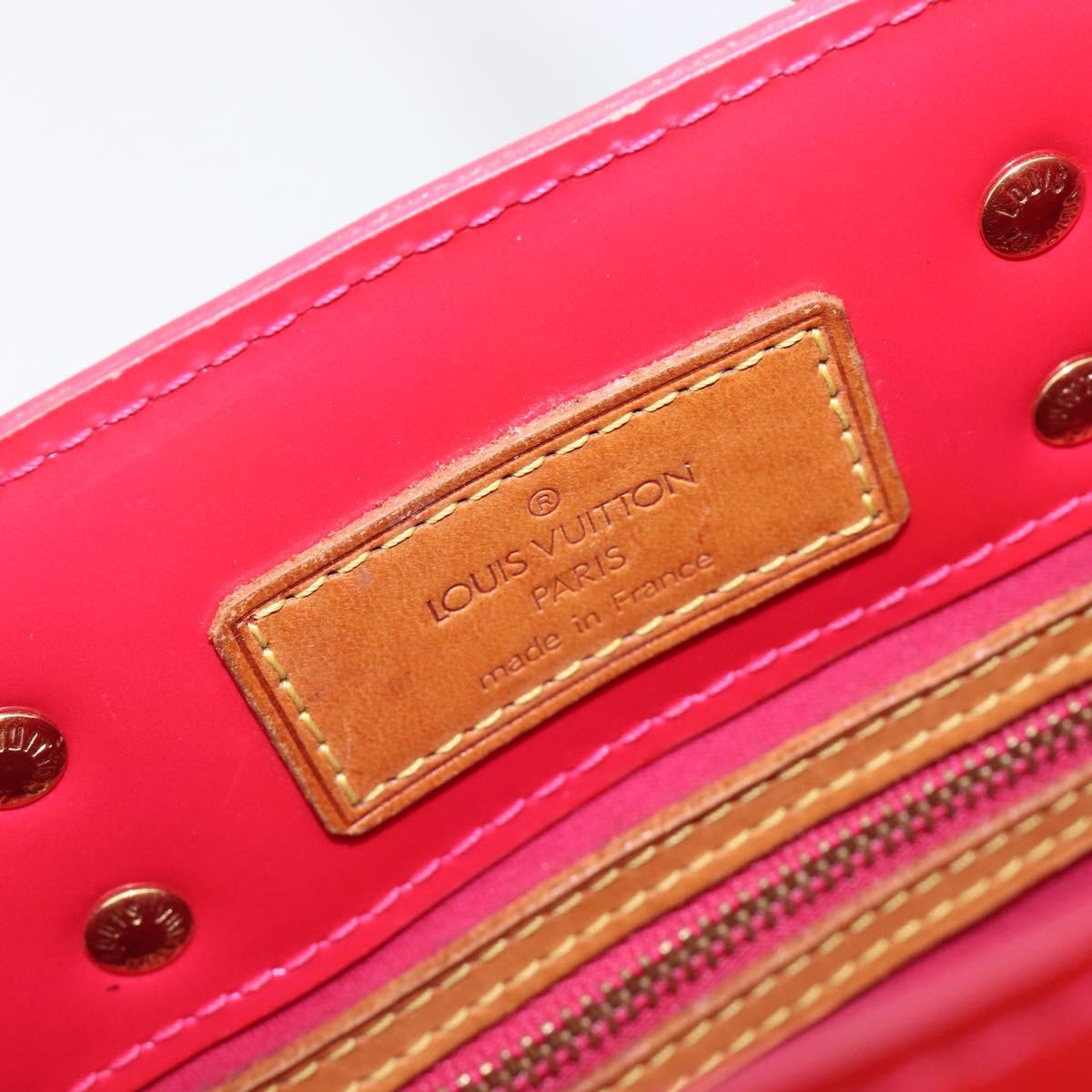 LOUIS VUITTON Monogram Vernis Reade PM Hand Bag Fuchsia Pink M91221 Auth hk4181