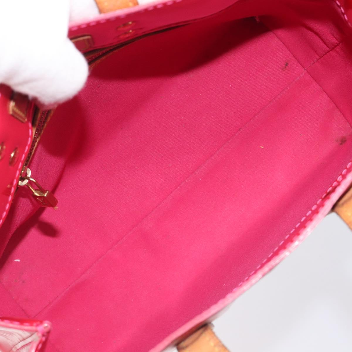 LOUIS VUITTON Monogram Vernis Reade PM Hand Bag Fuchsia Pink M91221 Auth hk4181