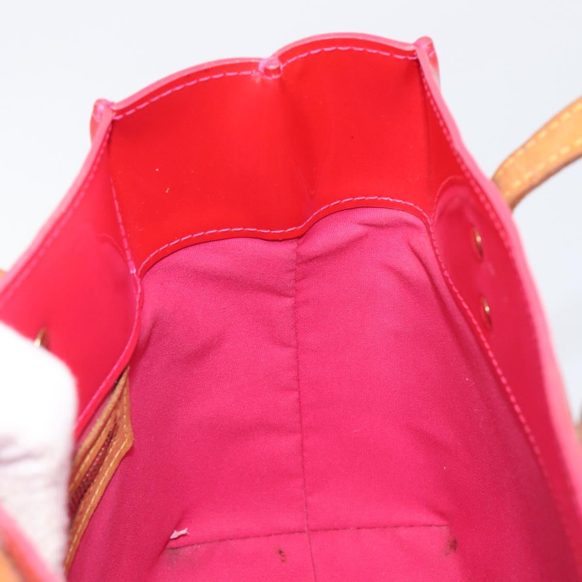 LOUIS VUITTON Monogram Vernis Reade PM Hand Bag Fuchsia Pink M91221 Auth hk4181
