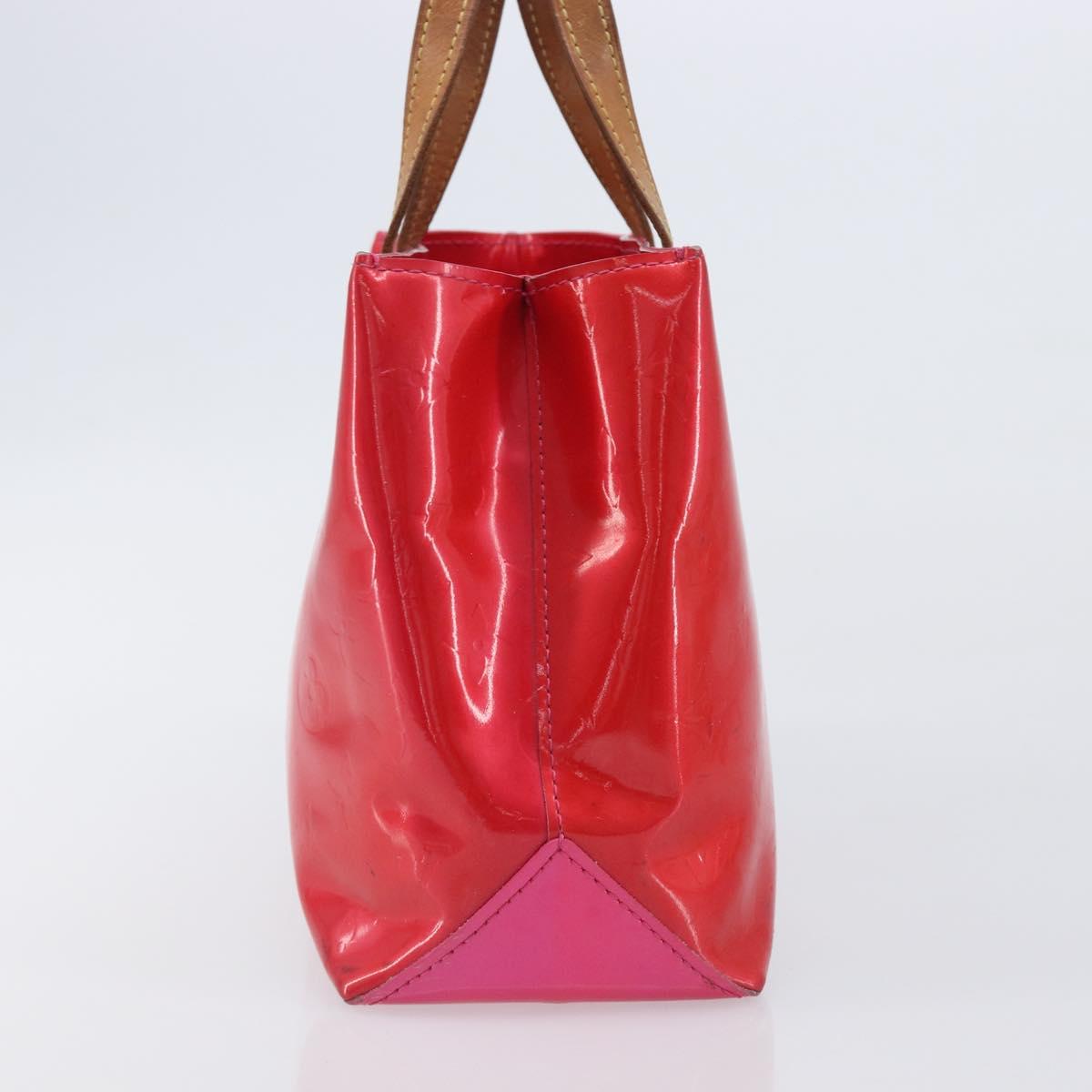 LOUIS VUITTON Monogram Vernis Reade PM Hand Bag Fuchsia Pink M91221 Auth hk4181
