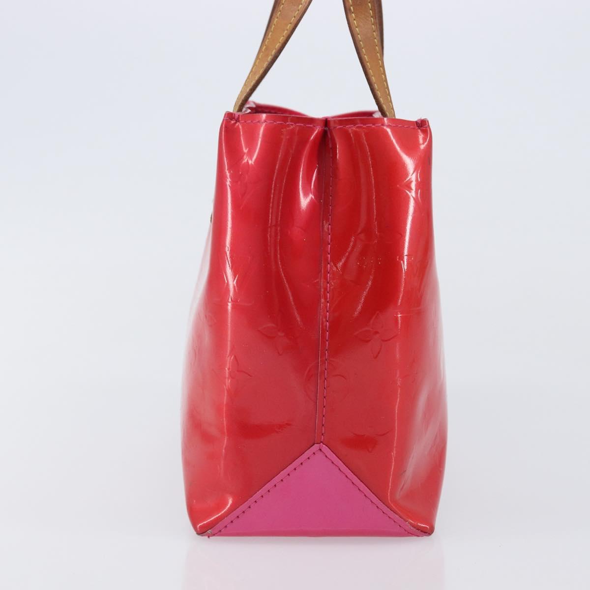 LOUIS VUITTON Monogram Vernis Reade PM Hand Bag Fuchsia Pink M91221 Auth hk4181