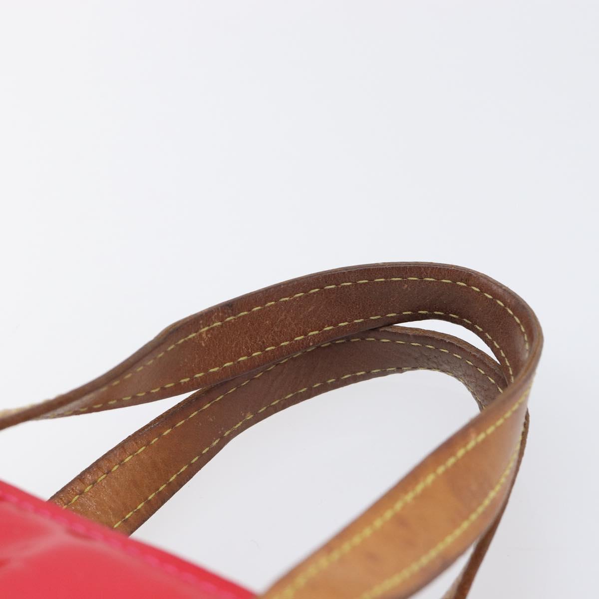LOUIS VUITTON Monogram Vernis Reade PM Hand Bag Fuchsia Pink M91221 Auth hk4181