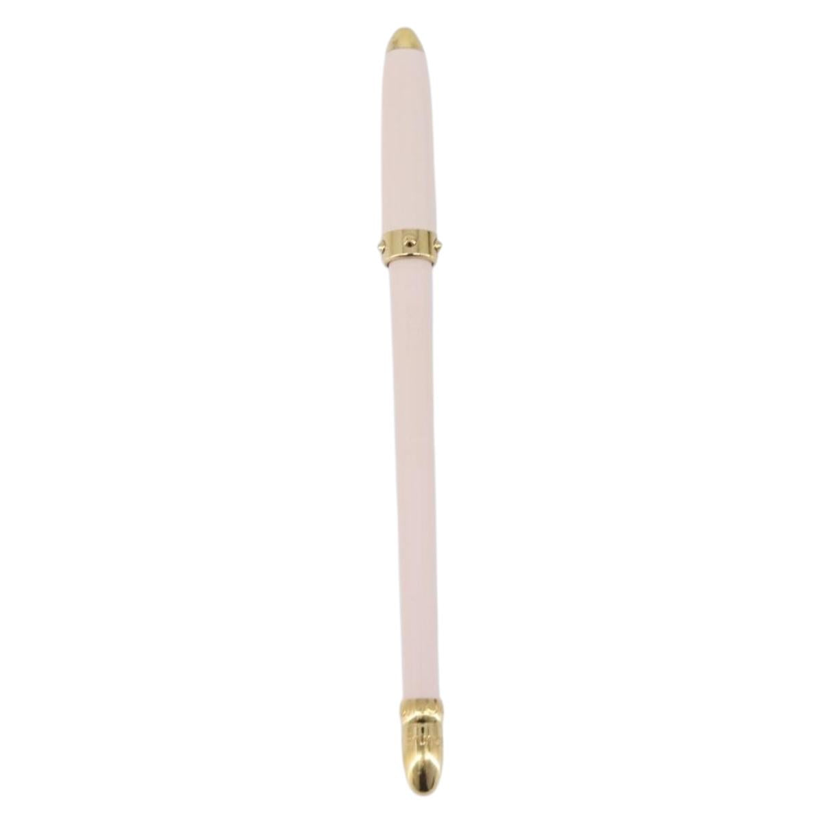 LOUIS VUITTON Stylo Agenda PM Ballpoint Pen metal Pink LV Auth hk4182