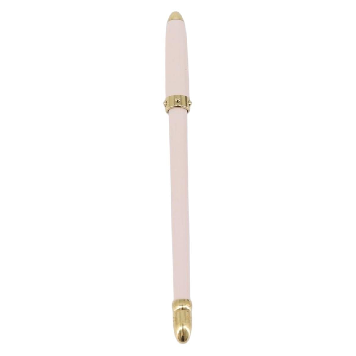 LOUIS VUITTON Stylo Agenda PM Ballpoint Pen metal Pink LV Auth hk4182