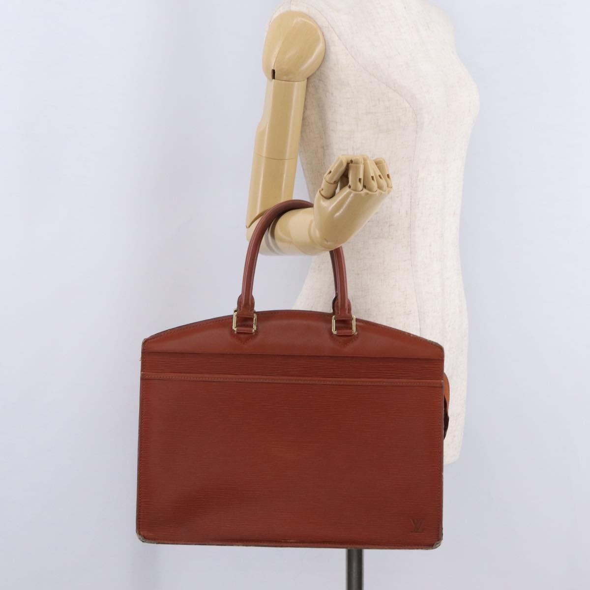 LOUIS VUITTON Epi Riviera Hand Bag Brown M48183 LV Auth hk4183