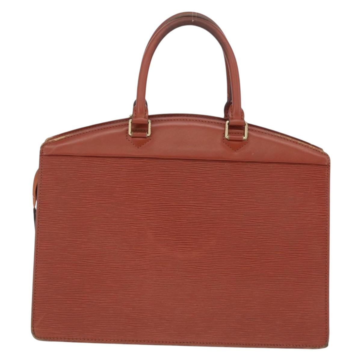 LOUIS VUITTON Epi Riviera Hand Bag Brown M48183 LV Auth hk4183