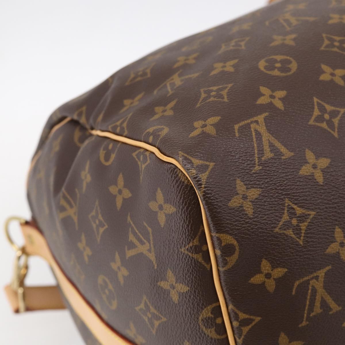LOUIS VUITTON Monogram Keepall Bandouliere 55 Boston Bag M41414 LV Auth hk4191V