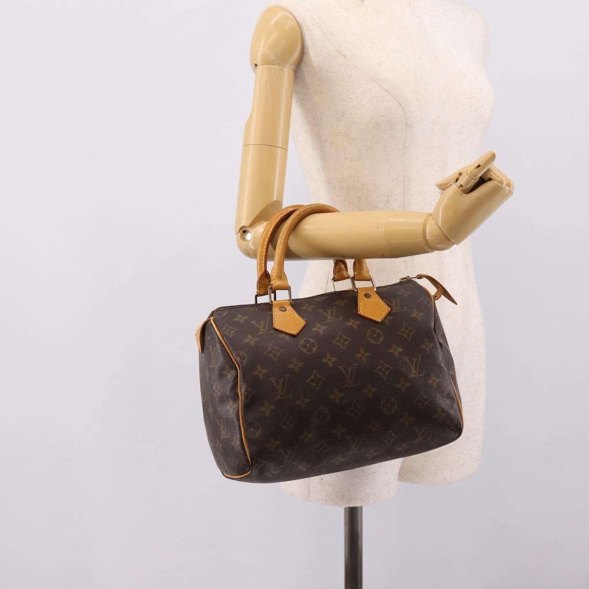 LOUIS VUITTON Monogram Speedy 25 Hand Bag M41528 LV Auth hk4198