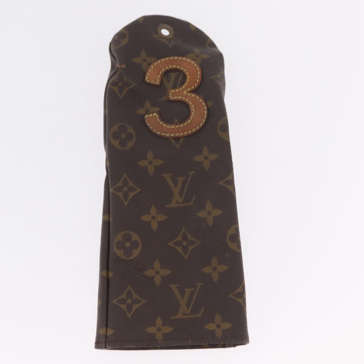 LOUIS VUITTON Monogram Golf Head Cover 3 Set LV Auth hk4199