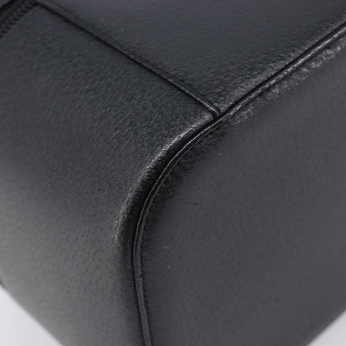 GUCCI Vanity Pouch Leather Black Silver 039 1705 0710 Auth hk4201