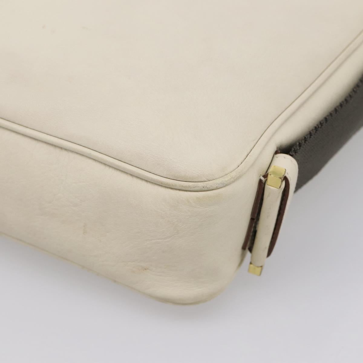 GUCCI Shoulder Bag Leather Beige Gold 92732 Auth hk4212