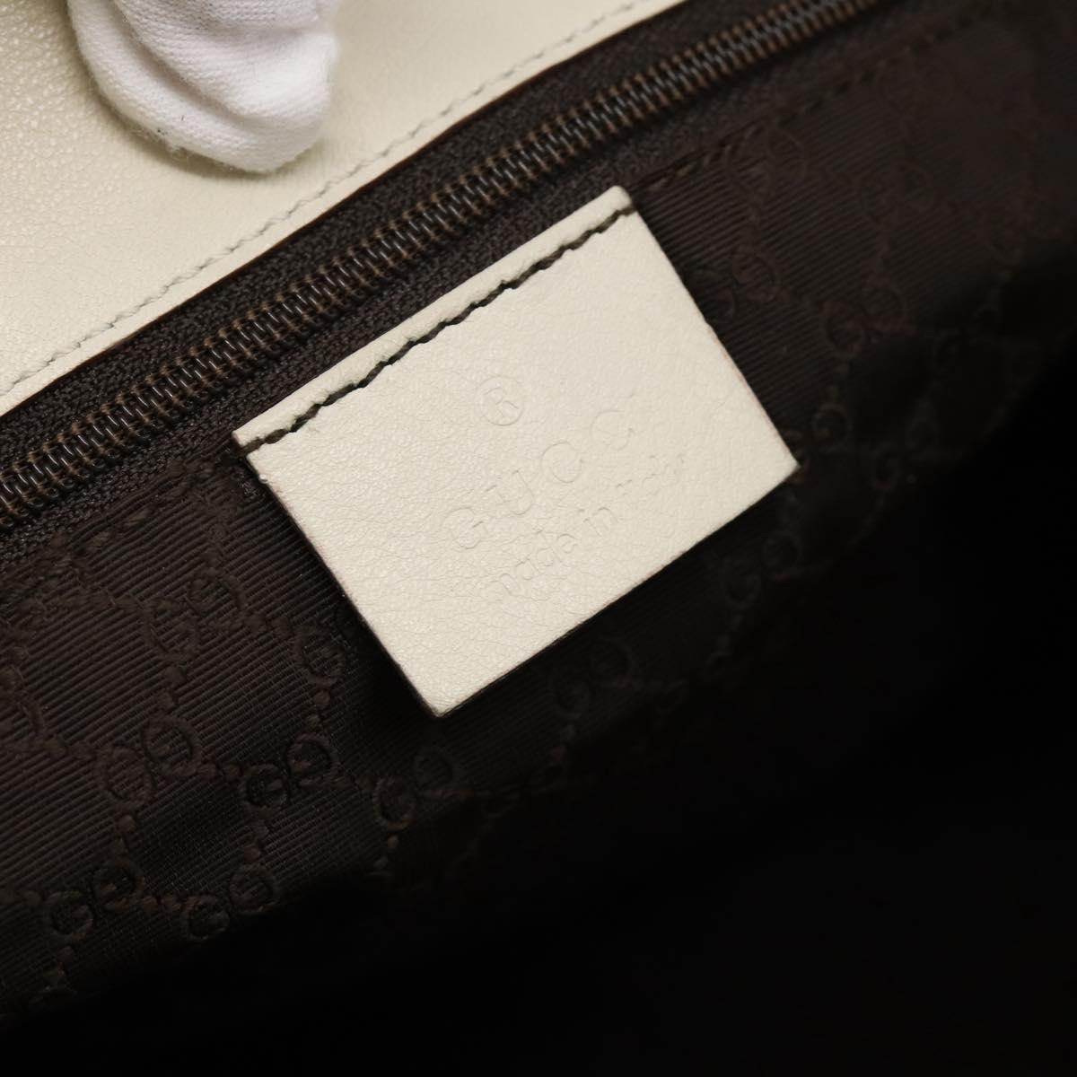 GUCCI Shoulder Bag Leather Beige Gold 92732 Auth hk4212