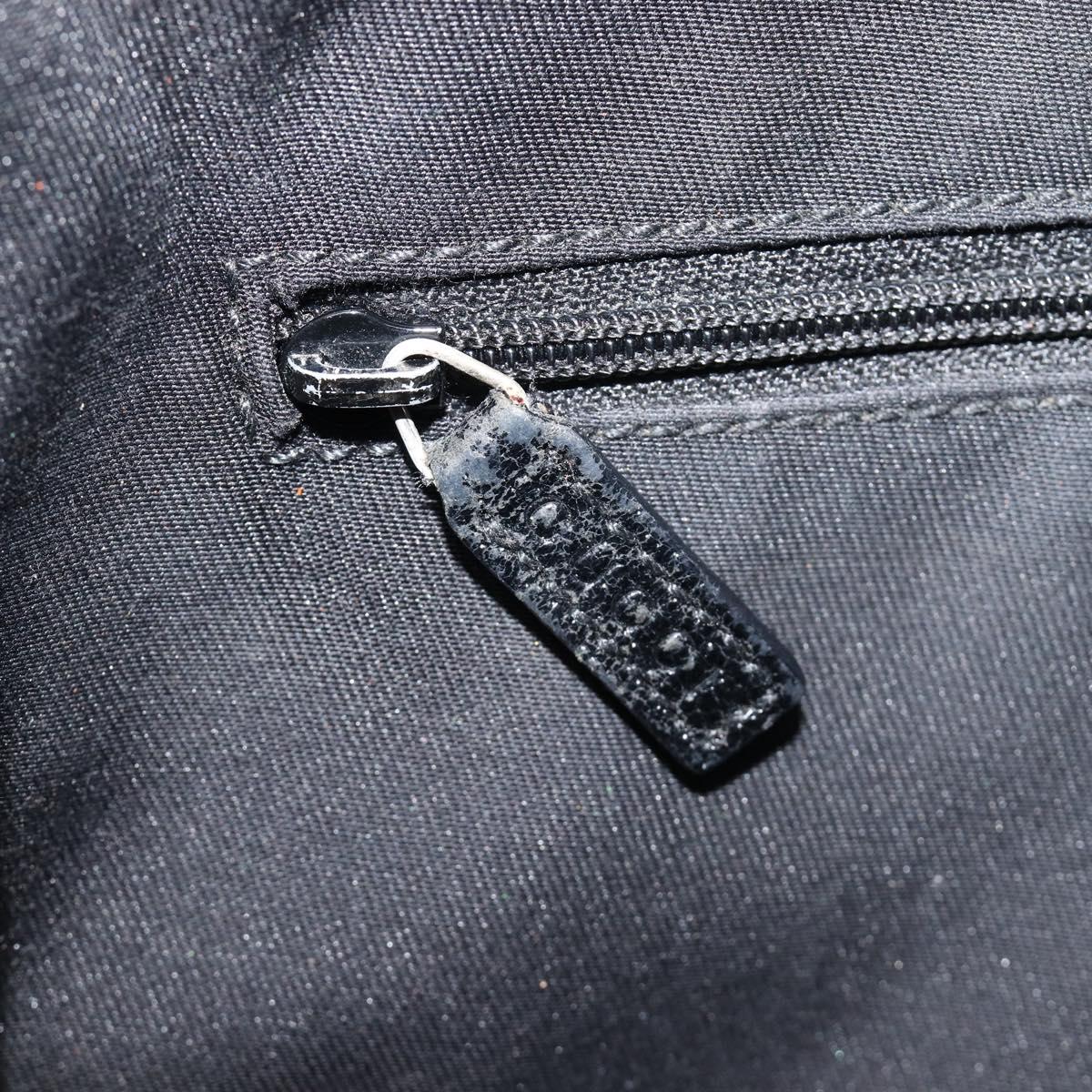 GUCCI GG Canvas Hand Bag Black Gold 145811 Auth hk4216