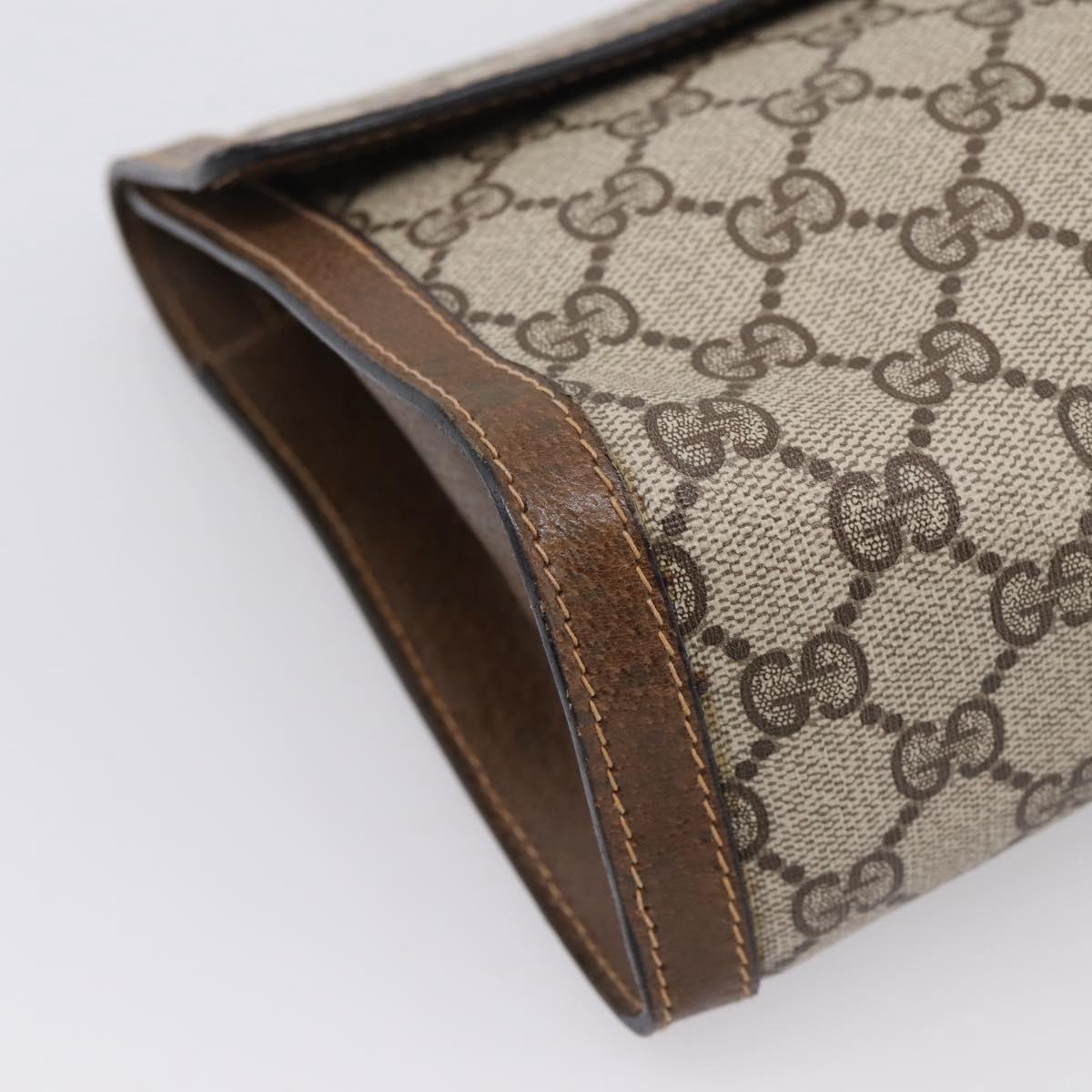 GUCCI GG Supreme Web Sherry Line Bag PVC Beige Red 41 014 3087 30 Auth hk4218