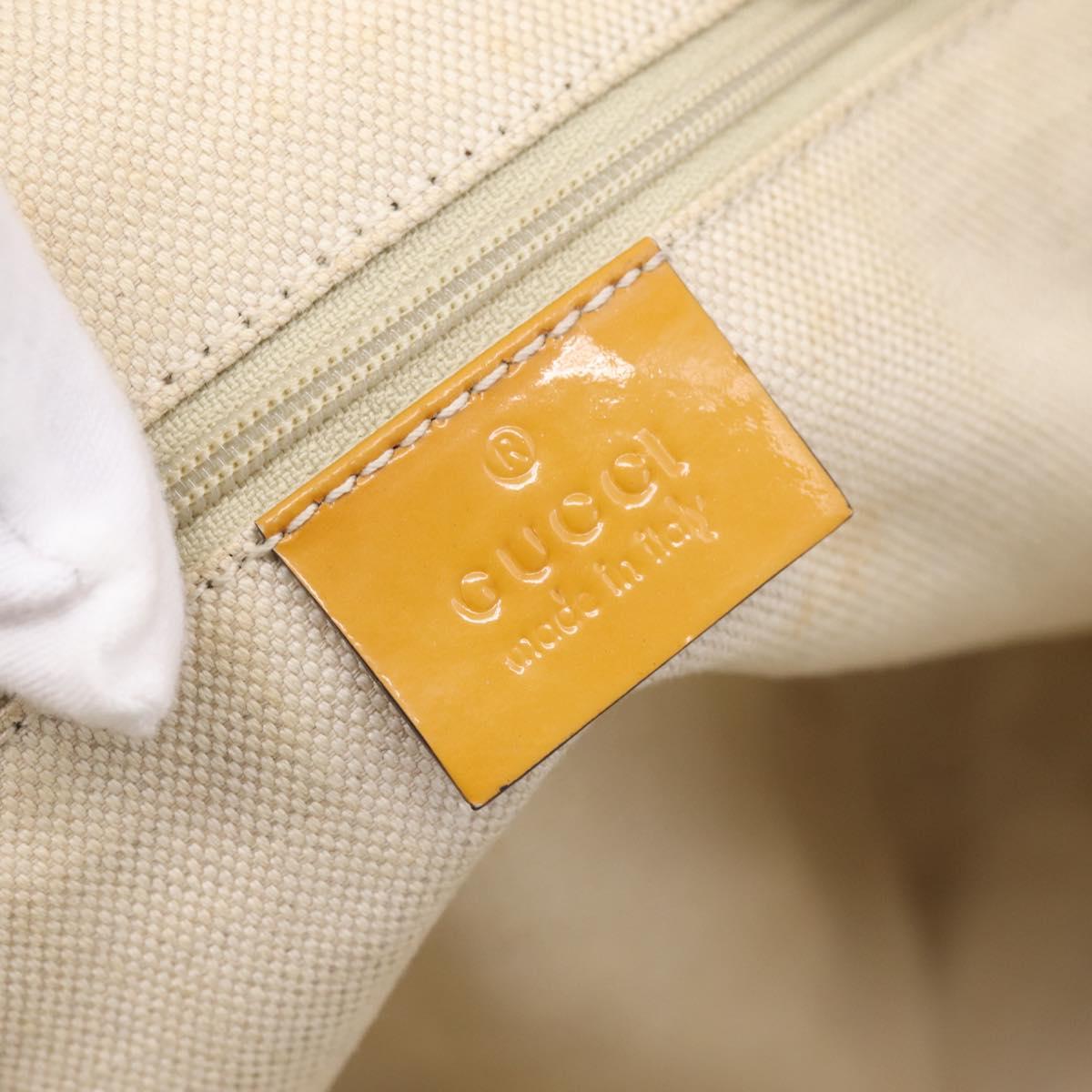 GUCCI GG Canvas Tote Bag Beige Gold 211976 Auth hk4219