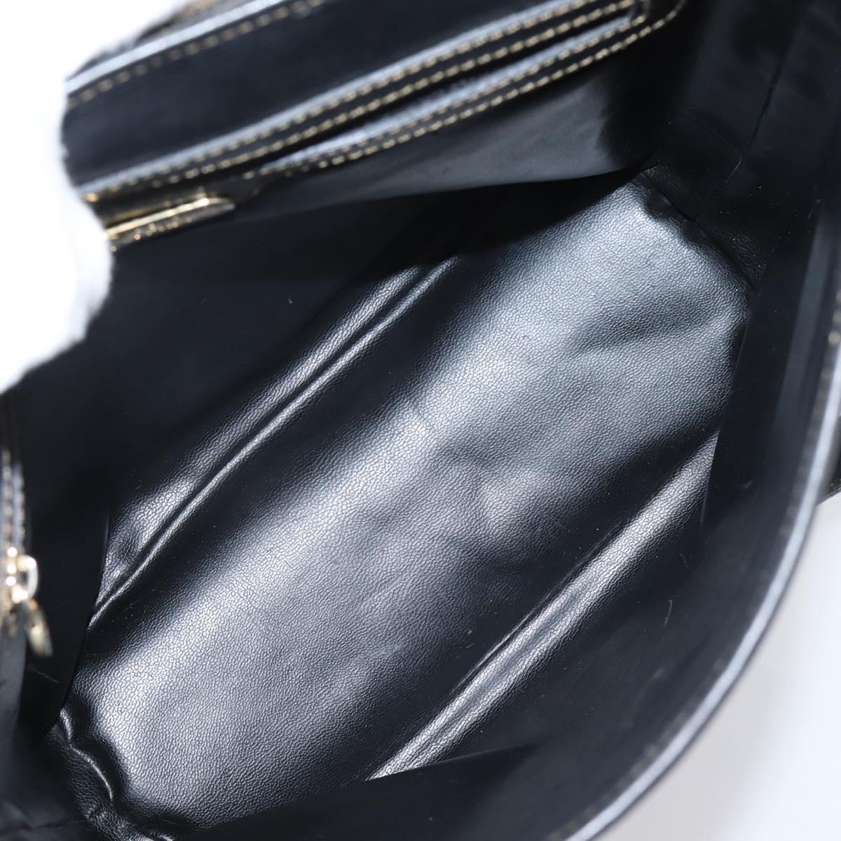 FENDI Zucca Canvas Shoulder Bag PVC Brown Black Auth hk4225