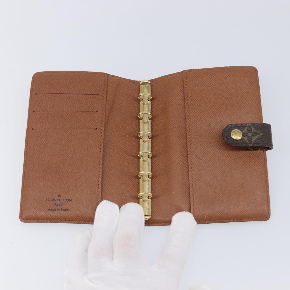LOUIS VUITTON Monogram Agenda PM Day Planner Cover R20005 LV Auth hk4250