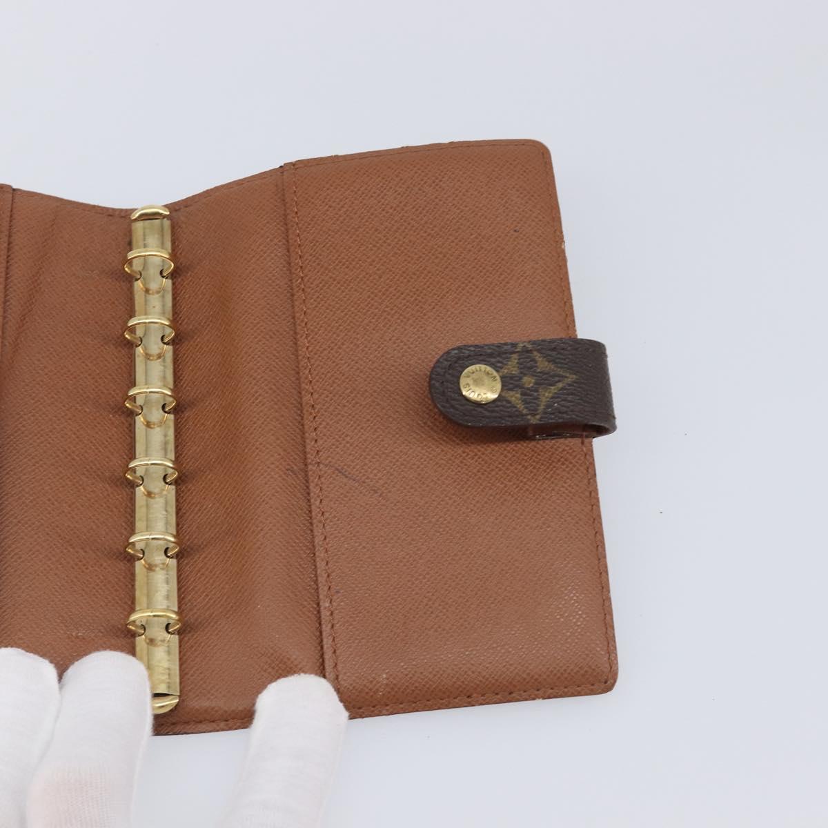 LOUIS VUITTON Monogram Agenda PM Day Planner Cover R20005 LV Auth hk4250