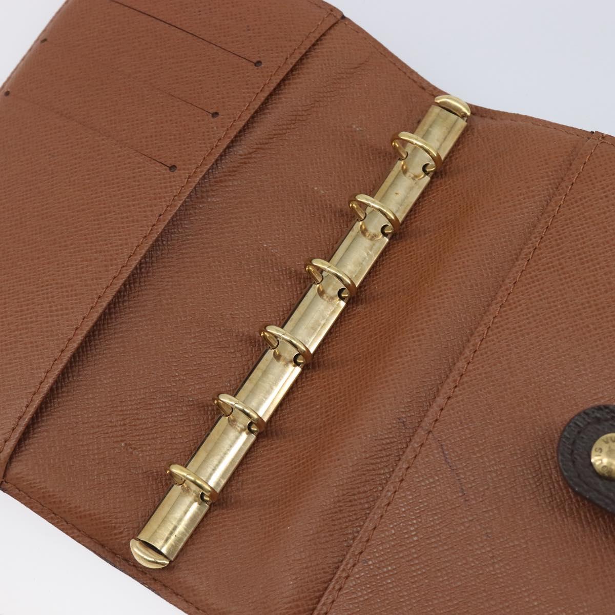 LOUIS VUITTON Monogram Agenda PM Day Planner Cover R20005 LV Auth hk4250