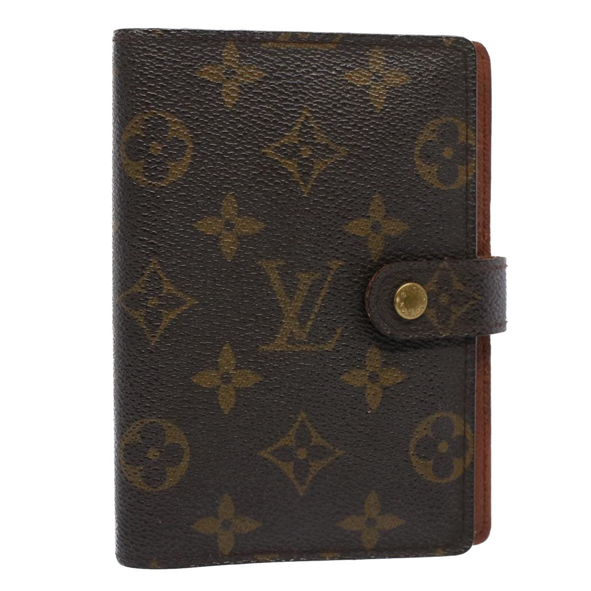 LOUIS VUITTON Monogram Agenda PM Day Planner Cover R20005 LV Auth hk834