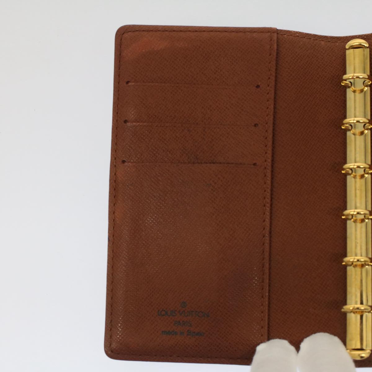 LOUIS VUITTON Monogram Agenda PM Day Planner Cover R20005 LV Auth hk834