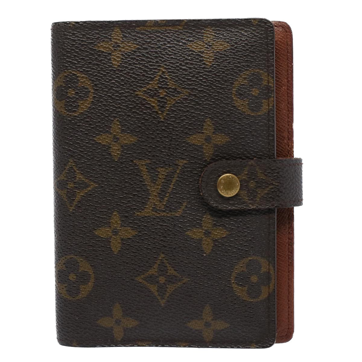 LOUIS VUITTON Monogram Agenda PM Day Planner Cover R20005 LV Auth hk834