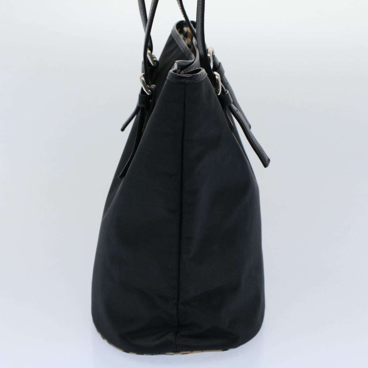 Burberrys Shoulder Bag Nylon Black Auth hk862