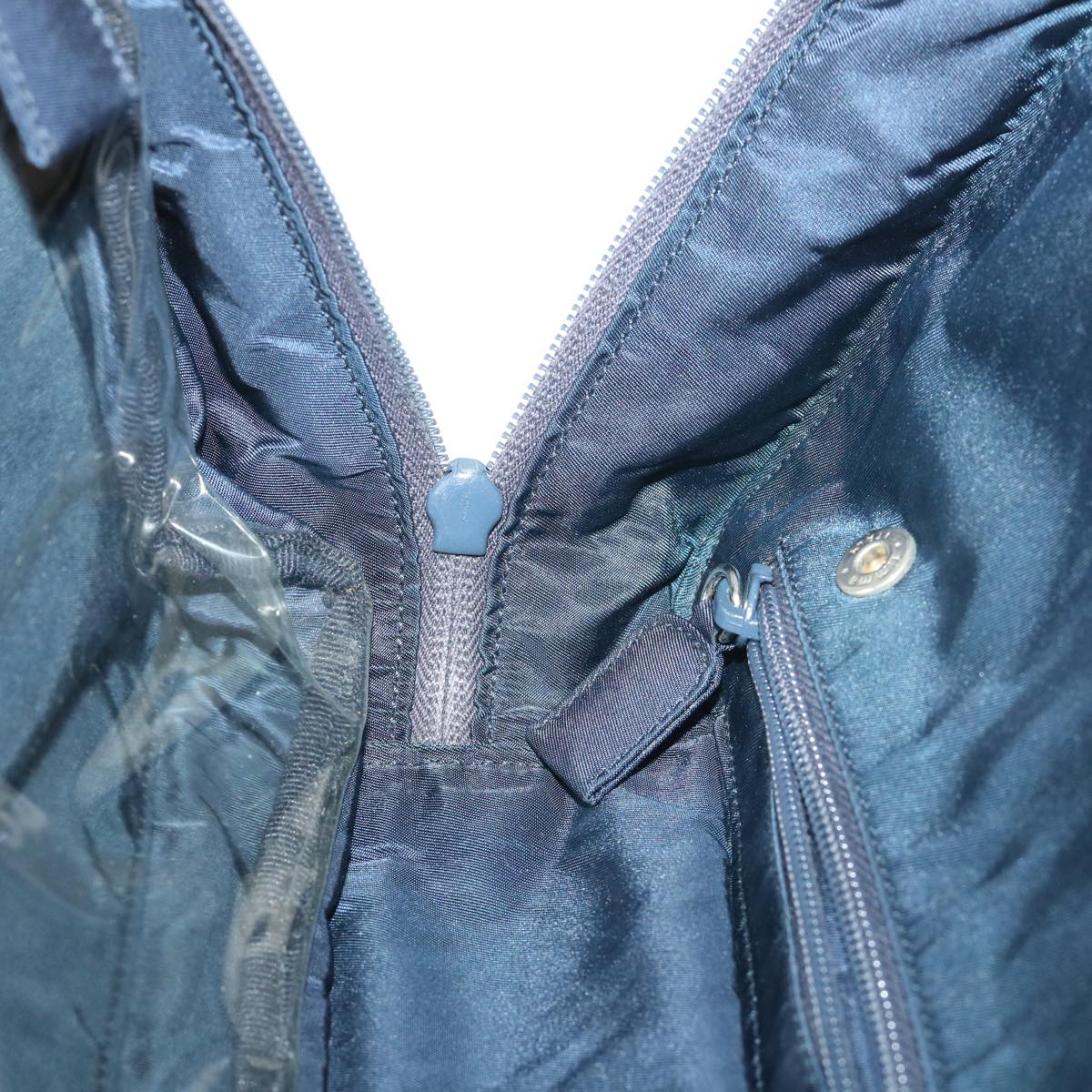 PRADA Hand Bag Nylon Navy Auth hk867