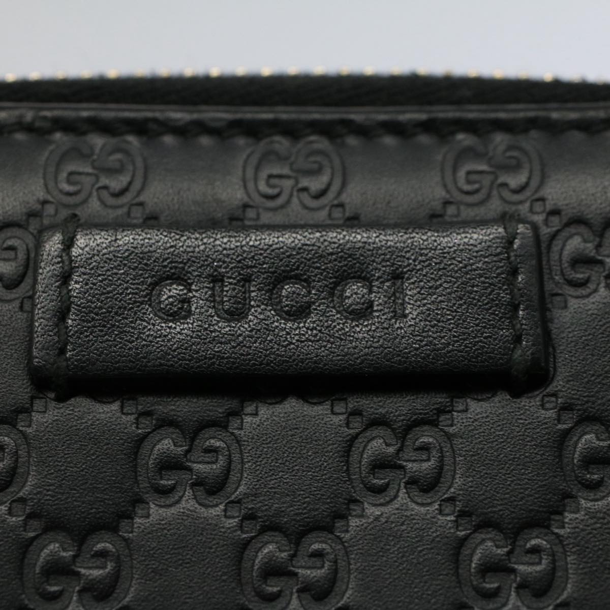 GUCCI Micro GG Canvas Guccissima Wallet Black 449345 525040 Auth hk873