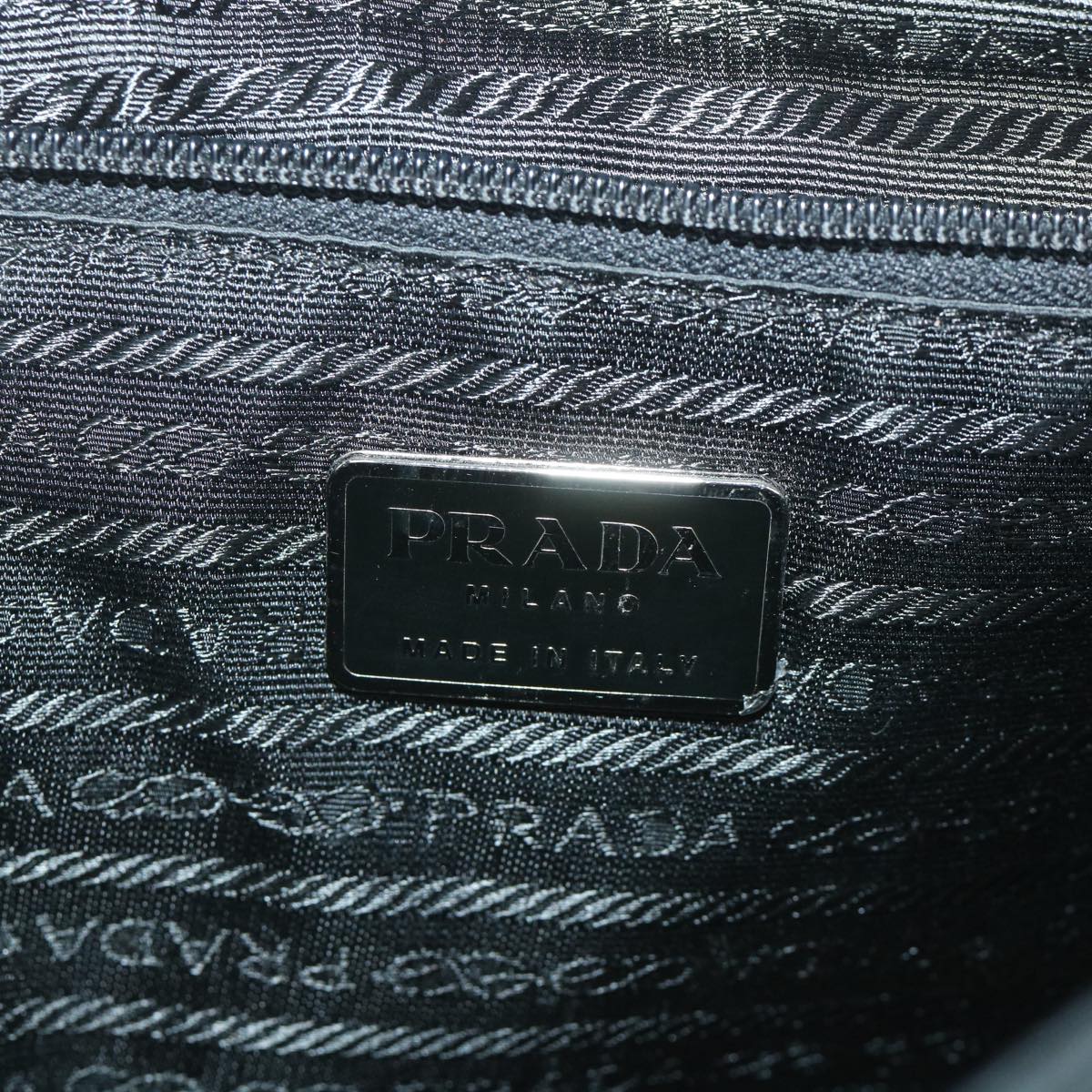 PRADA Business Bag Nylon Black Auth hk881