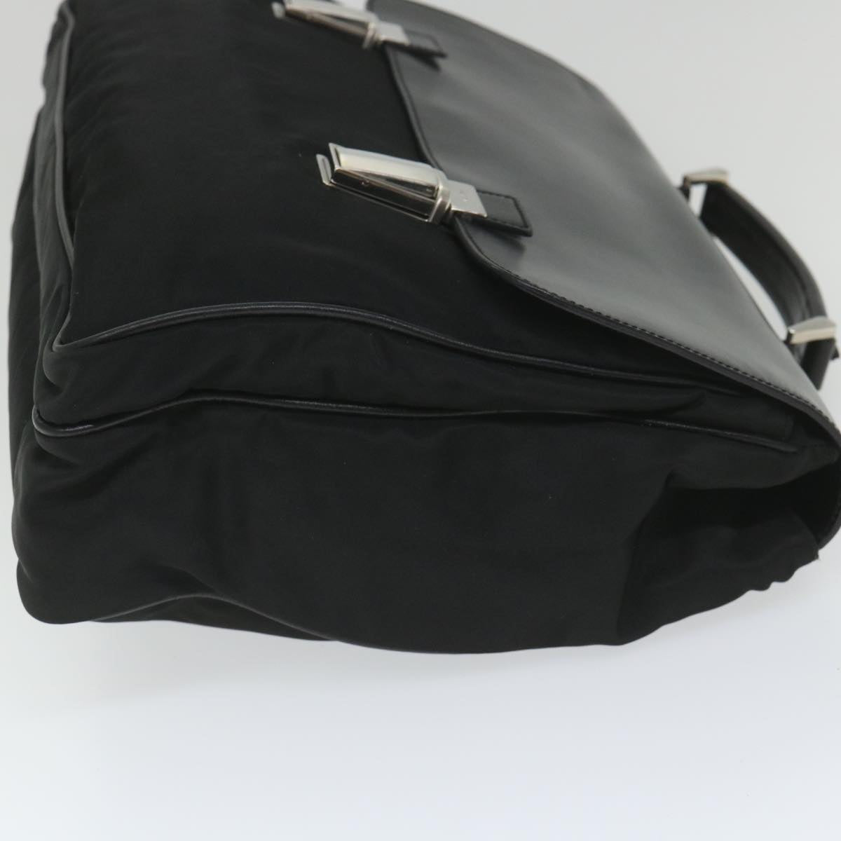 PRADA Business Bag Nylon Black Auth hk881