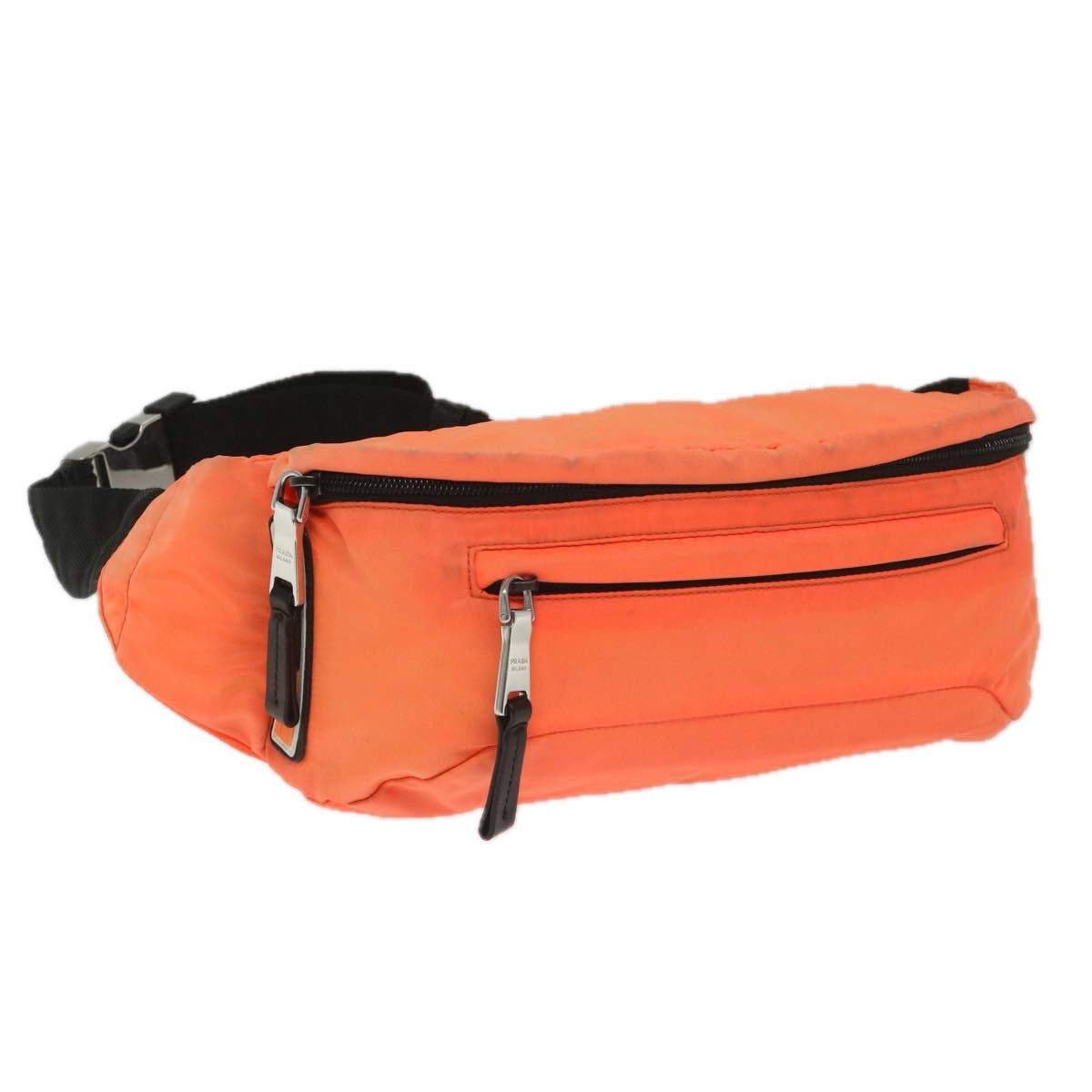 PRADA Waist bag Nylon Orange Auth hk893