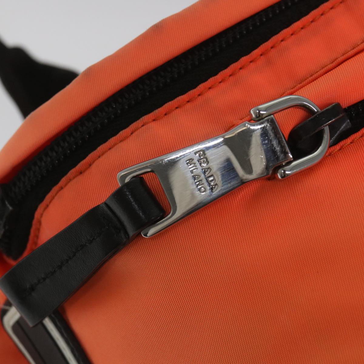 PRADA Waist bag Nylon Orange Auth hk893