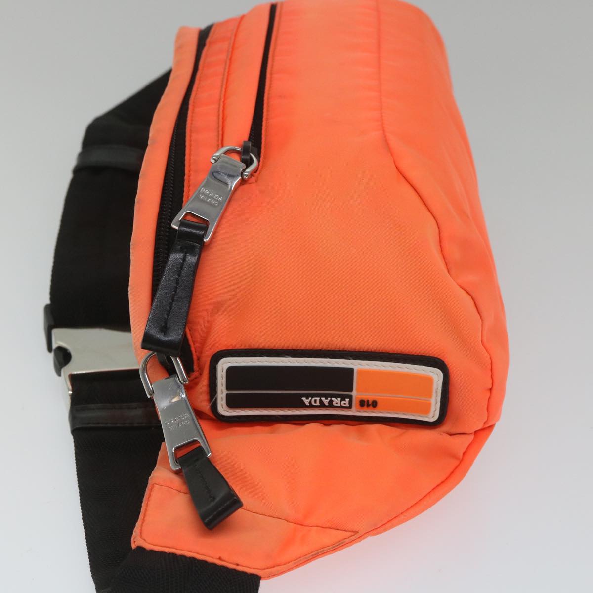 PRADA Waist bag Nylon Orange Auth hk893