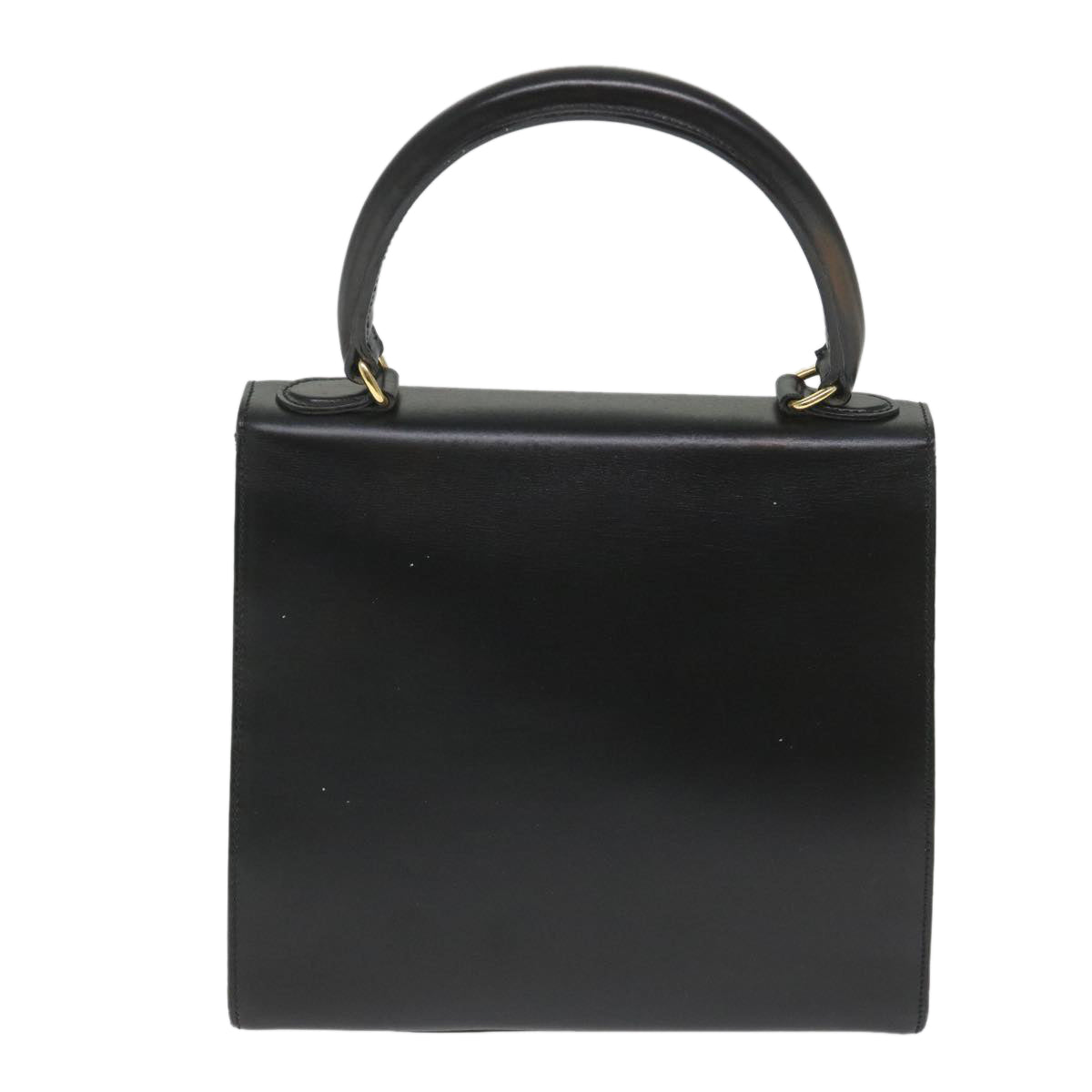 CELINE Hand Bag Leather 2way Black Auth hk901