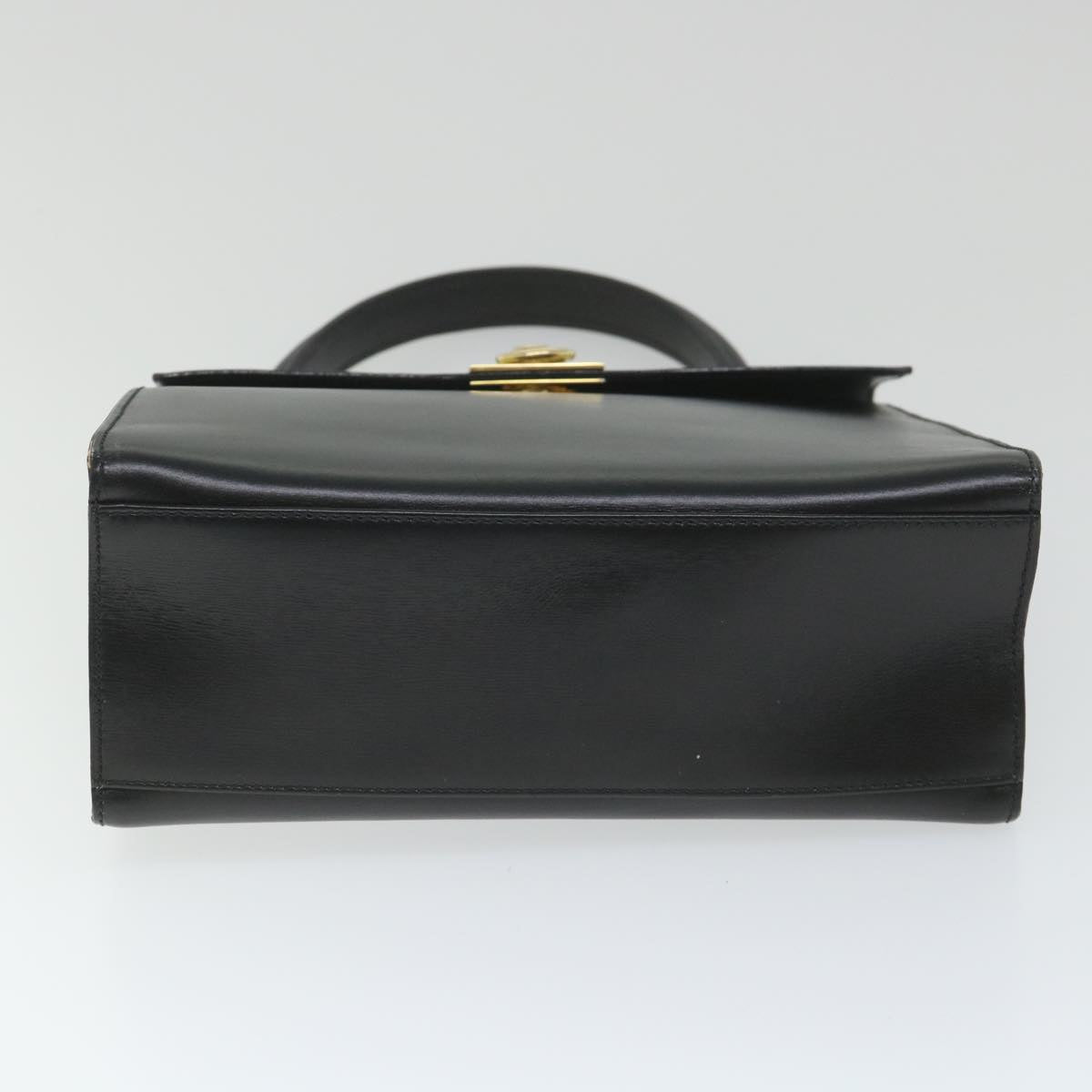 CELINE Hand Bag Leather 2way Black Auth hk901