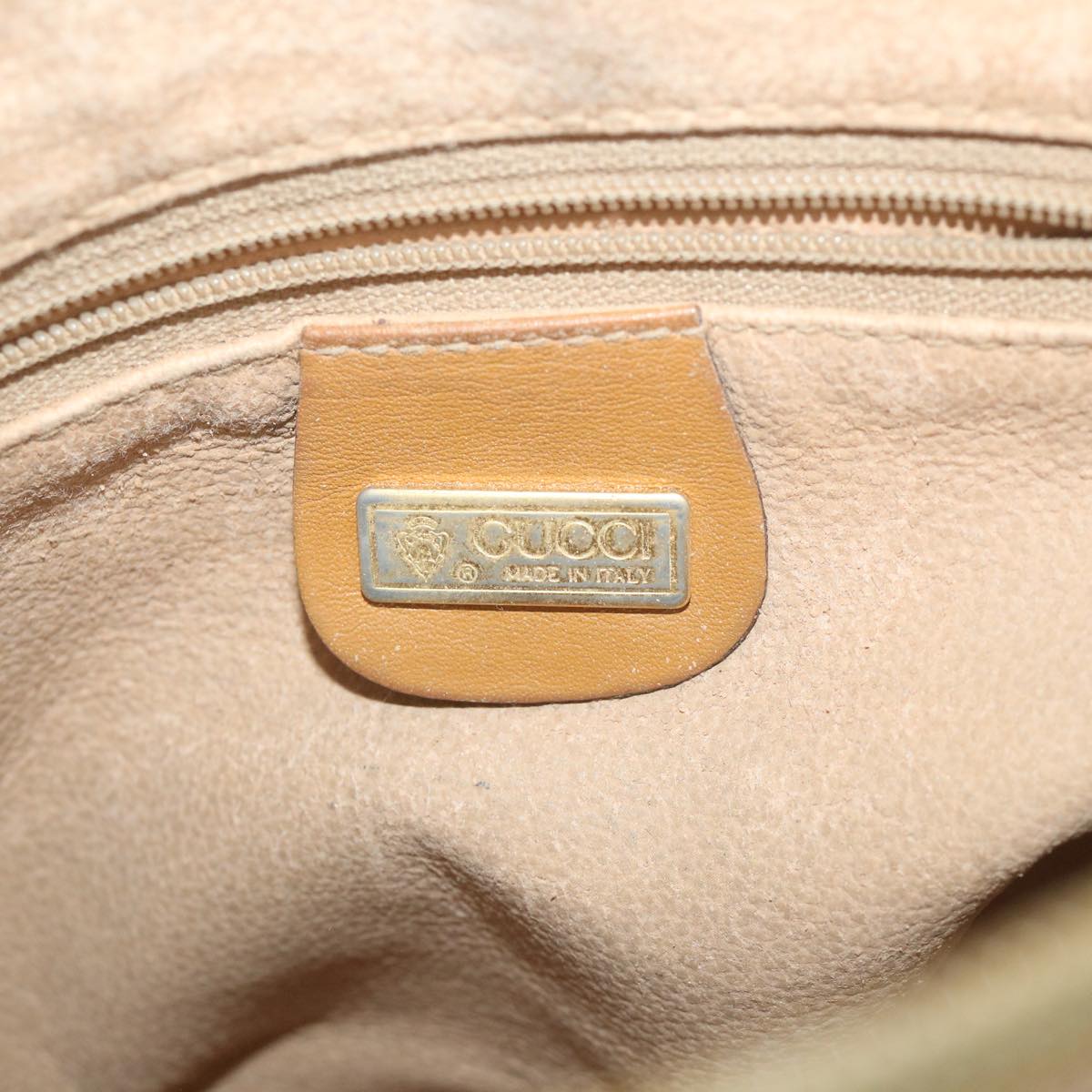 GUCCI Micro GG Supreme Web Sherry Line Shoulder Bag Beige 001 56 0944 Auth hk913