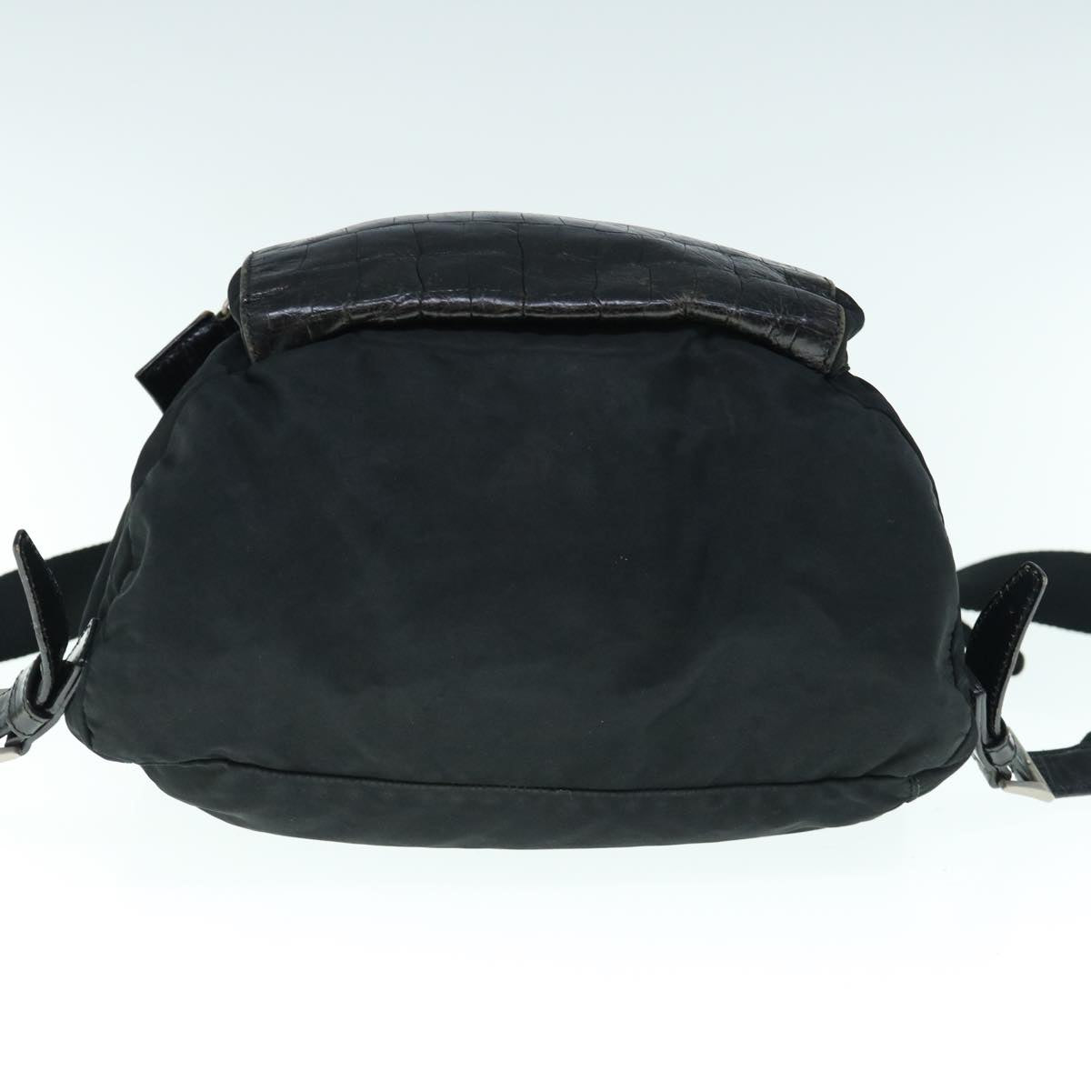 PRADA Backpack Nylon Black Auth hk923