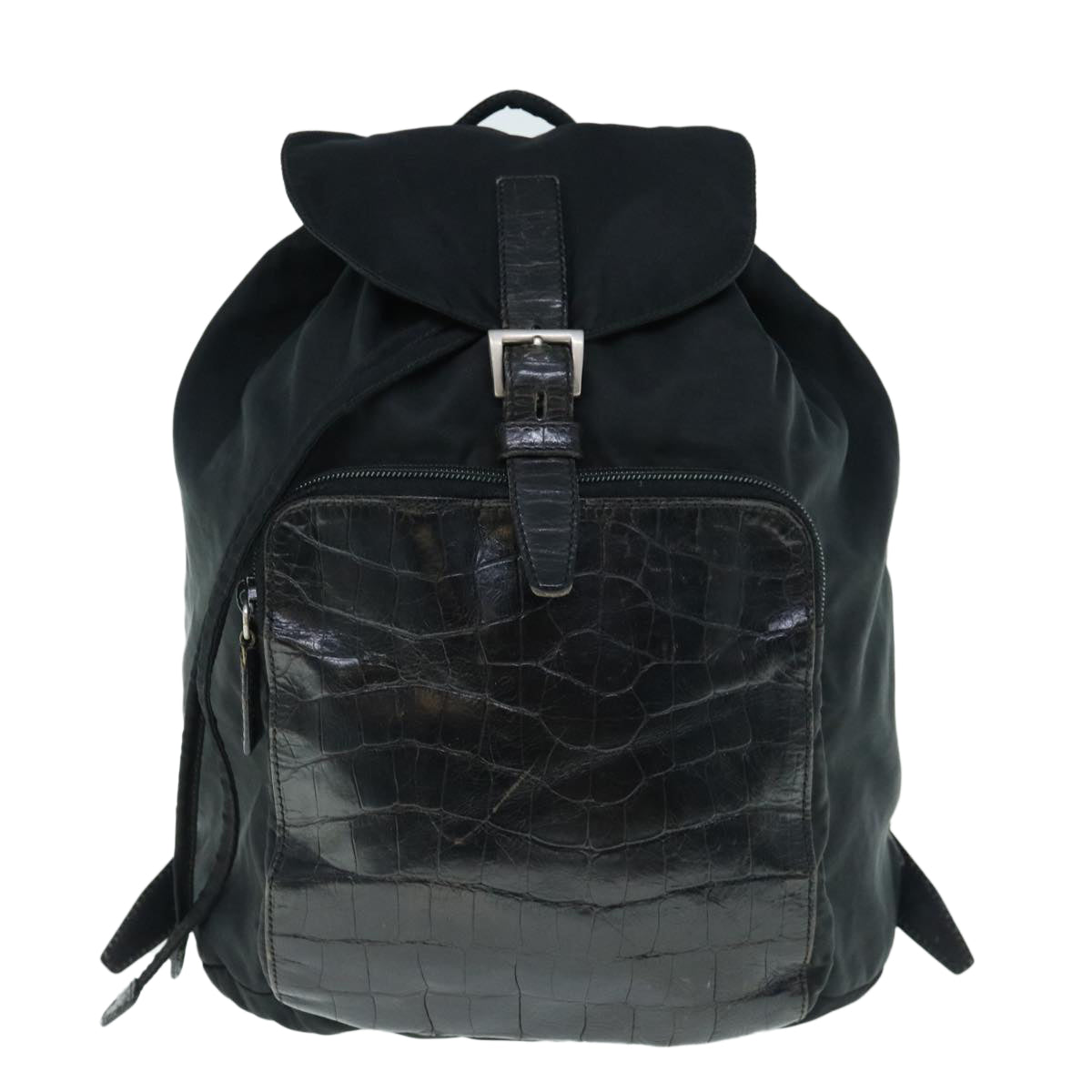 PRADA Backpack Nylon Black Auth hk923