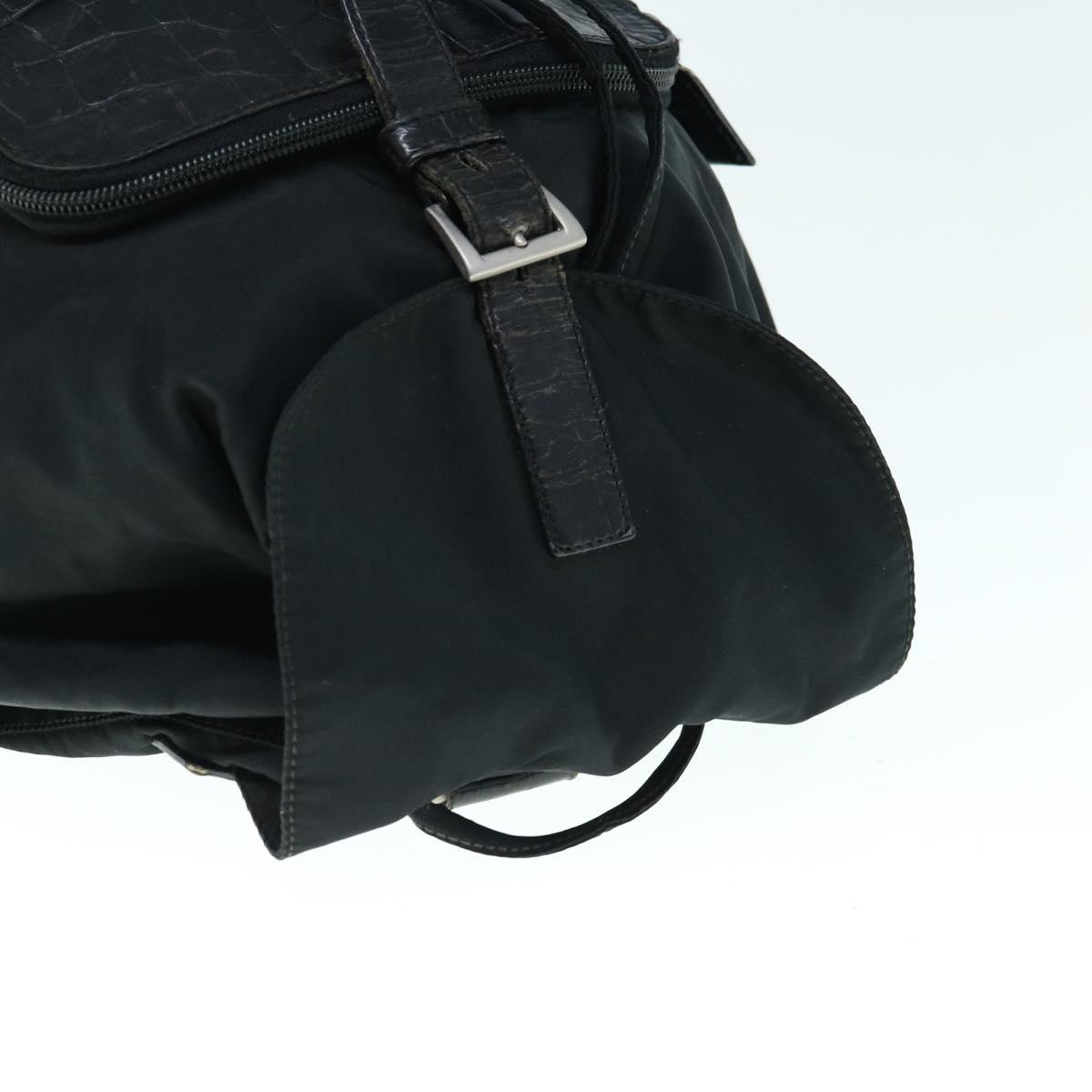 PRADA Backpack Nylon Black Auth hk923