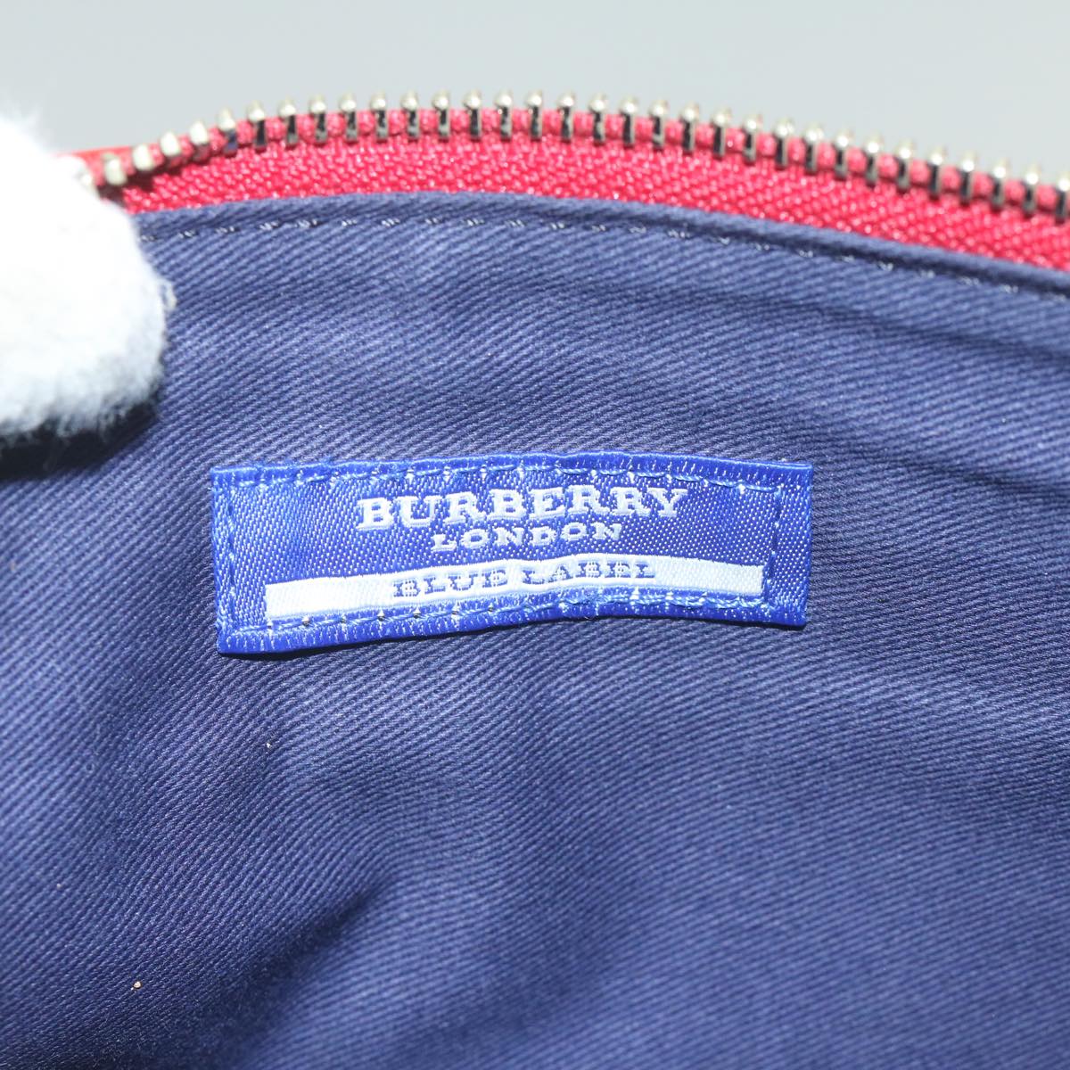 BURBERRY Blue Label Shoulder Bag Denim Navy Auth hk952