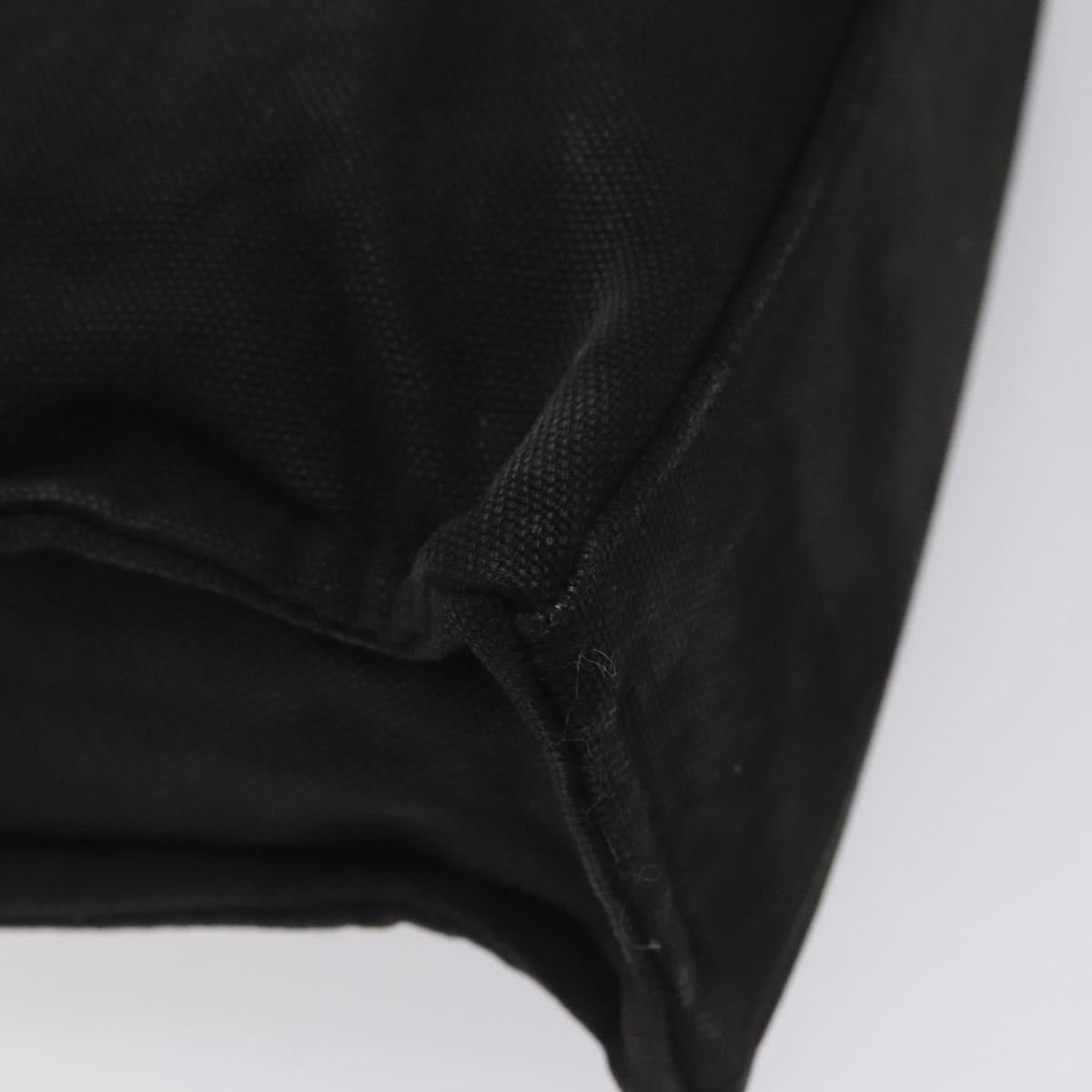 BURBERRY Nova Check Blue Label Hand Bag Canvas Black Silver Auth hs1710