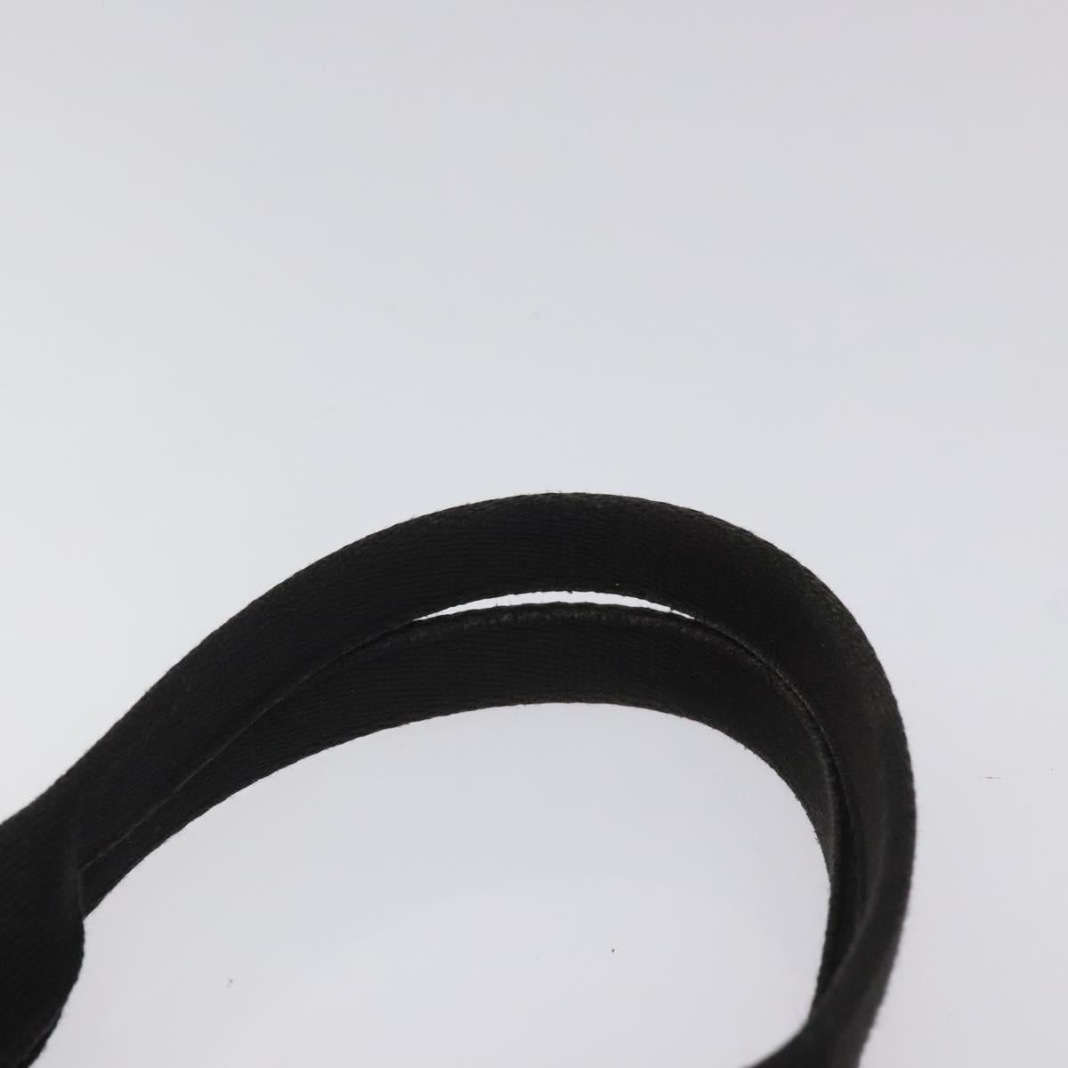 BURBERRY Nova Check Blue Label Hand Bag Canvas Black Silver Auth hs1710