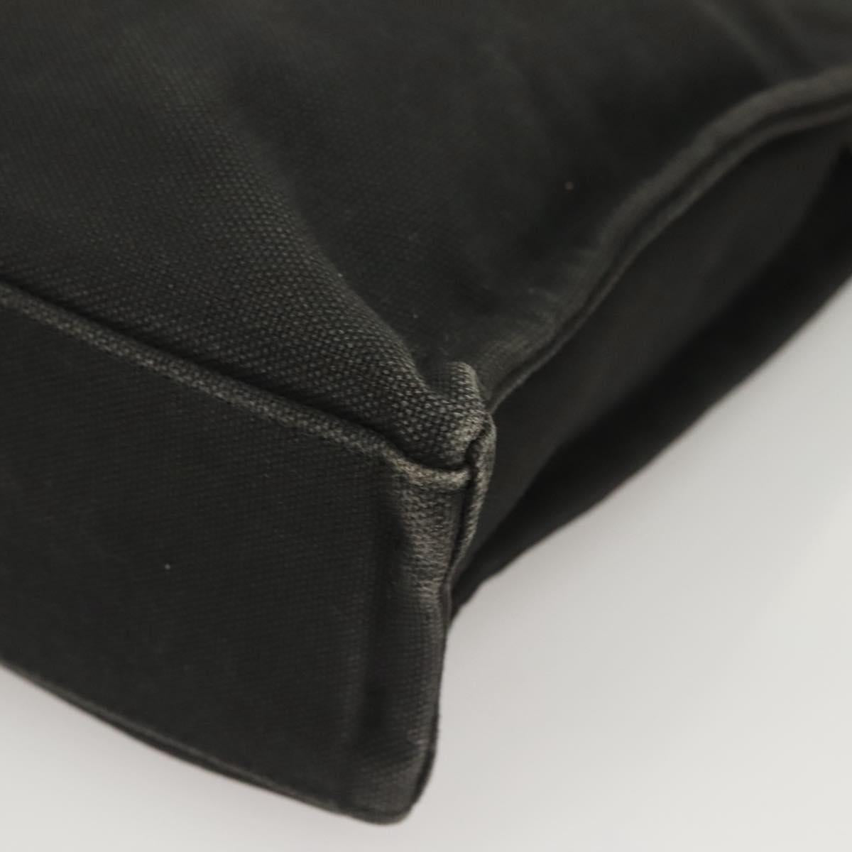 BURBERRY Nova Check Blue Label Hand Bag Canvas Black Silver Auth hs1712