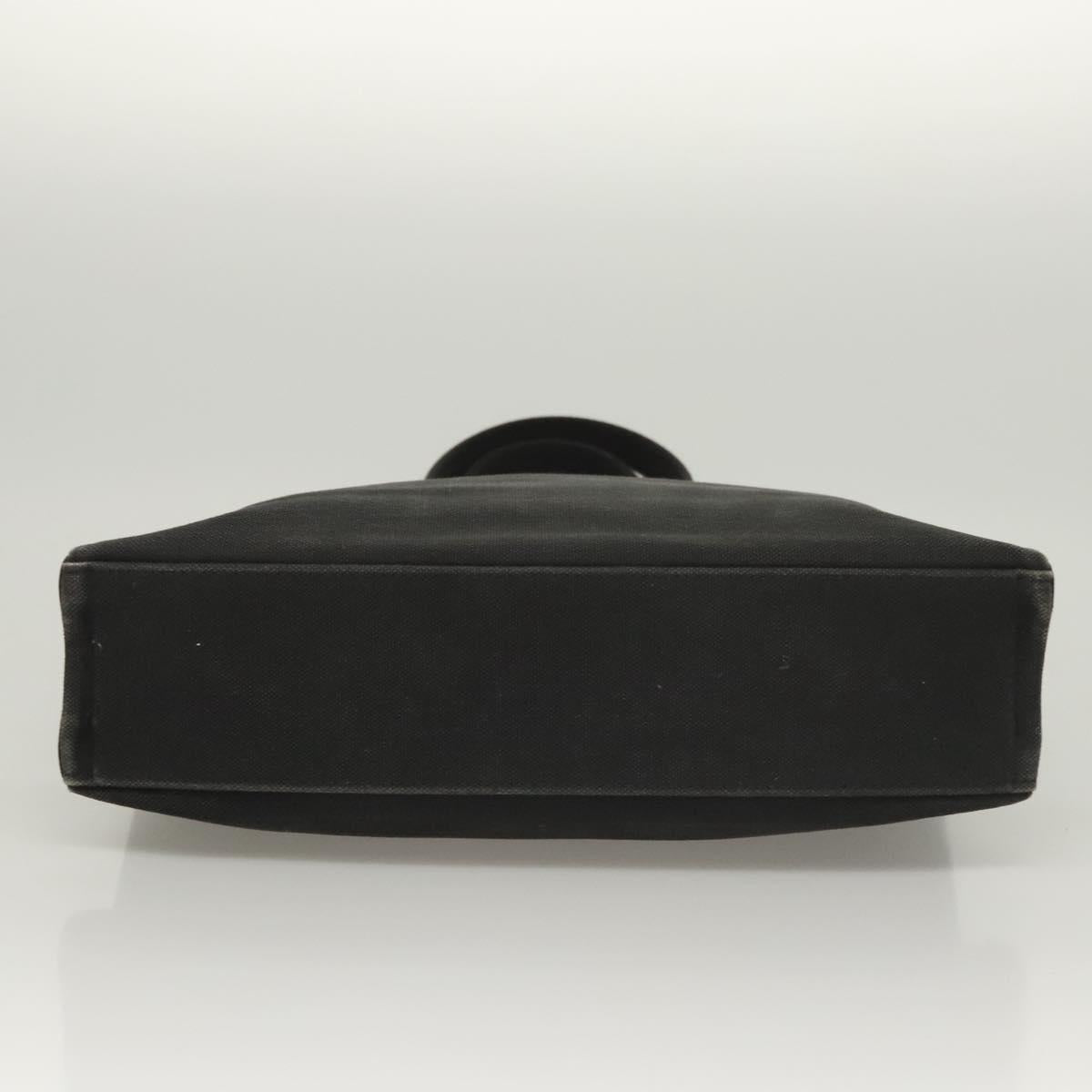 BURBERRY Nova Check Blue Label Hand Bag Canvas Black Silver Auth hs1712