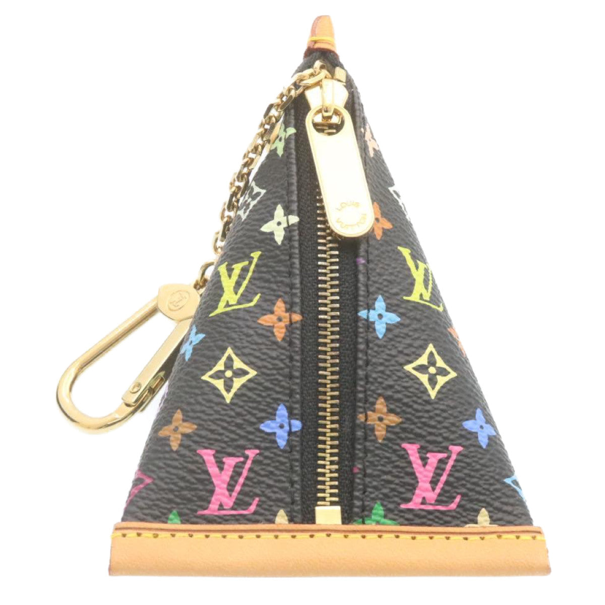 LOUIS VUITTON Monogram Multicolor Berlingo Coin Purse Black M58029 LV Auth hs547