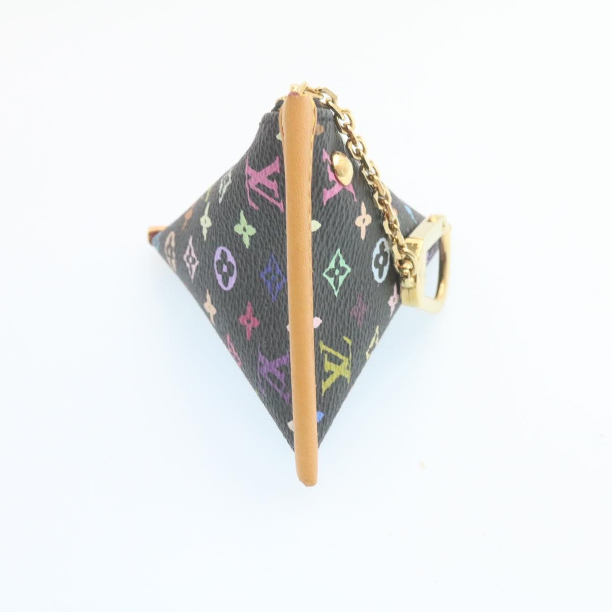 LOUIS VUITTON Monogram Multicolor Berlingo Coin Purse Black M58029 LV Auth hs547