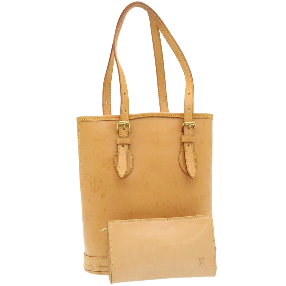 LOUIS VUITTON Nomad Bucket PM Shoulder Bag Beige M85001 LV Auth hs790
